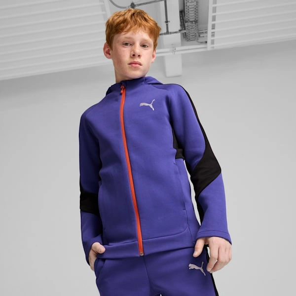 PUMA EVOSTRIPE: Velika otroška hoodie, udobna in moderna. Idealno za vse pustolovščine, naj te greje!